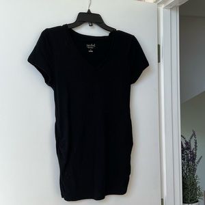 Black Short Sleeve Maternity T-shirt